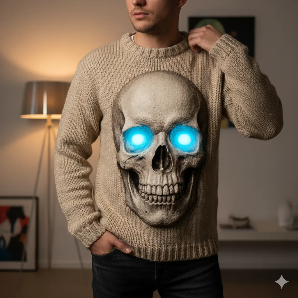 3D skull sweater 2