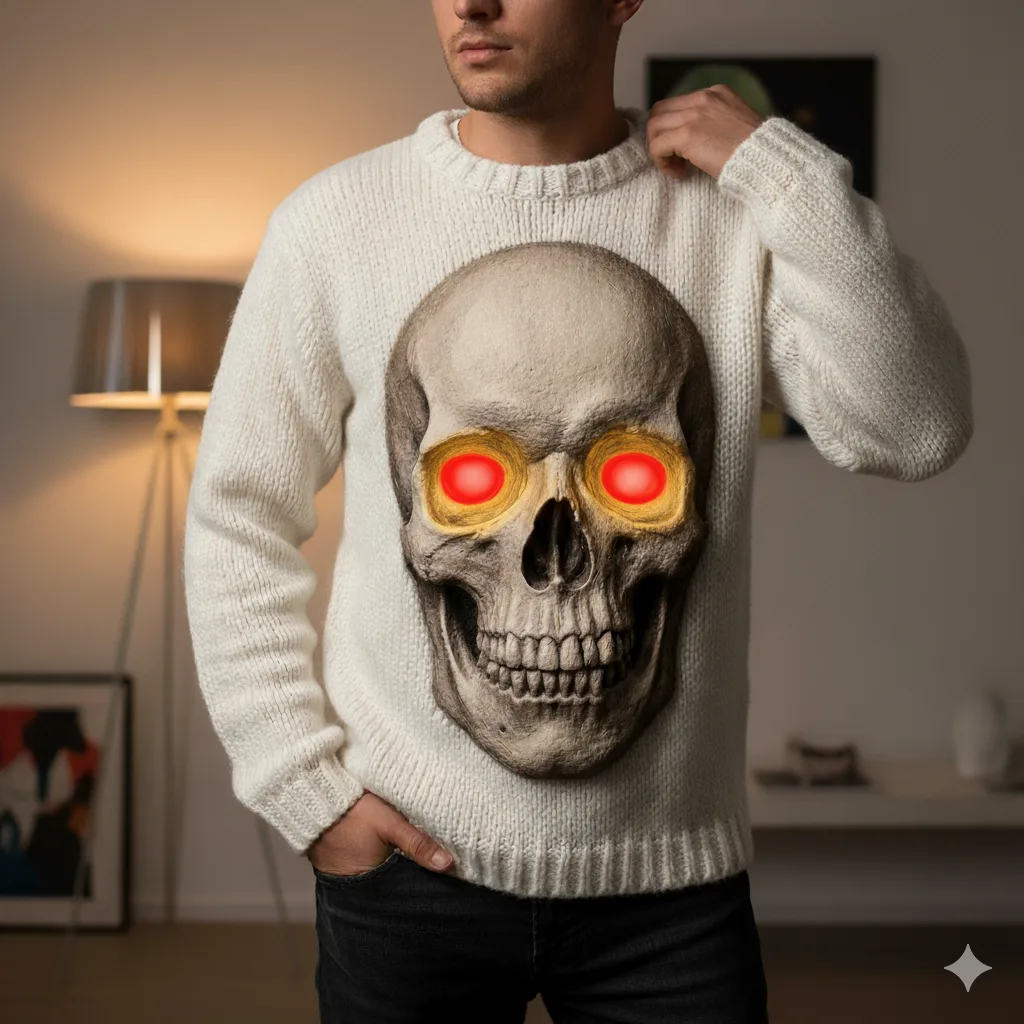 3D skull sweater 4
