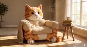 The Whimsical Cat-Shaped Armchair: A Playful Statement Piece
