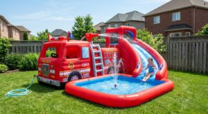 Giant Inflatable Firetruck Pool: The Ultimate Backyard Splash Adventure