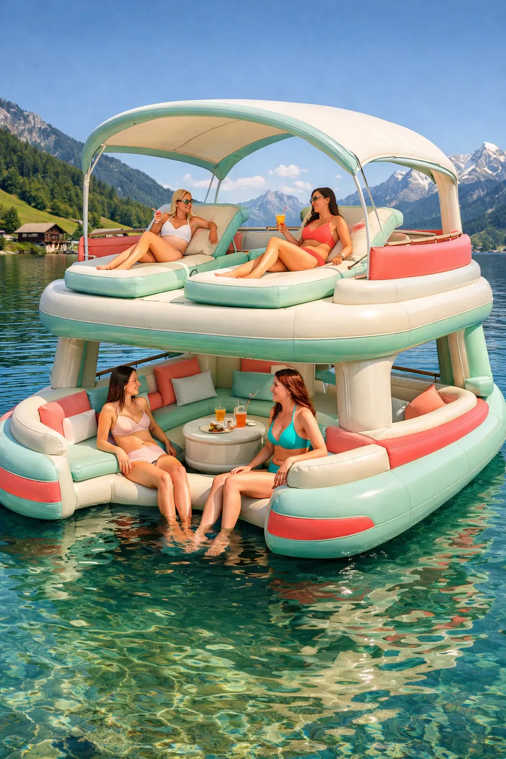 Inflatable Yacht Lake Float