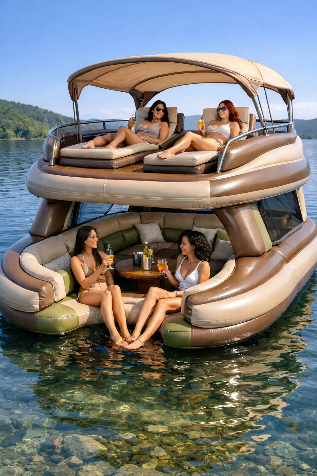 Inflatable Yacht Lake Float