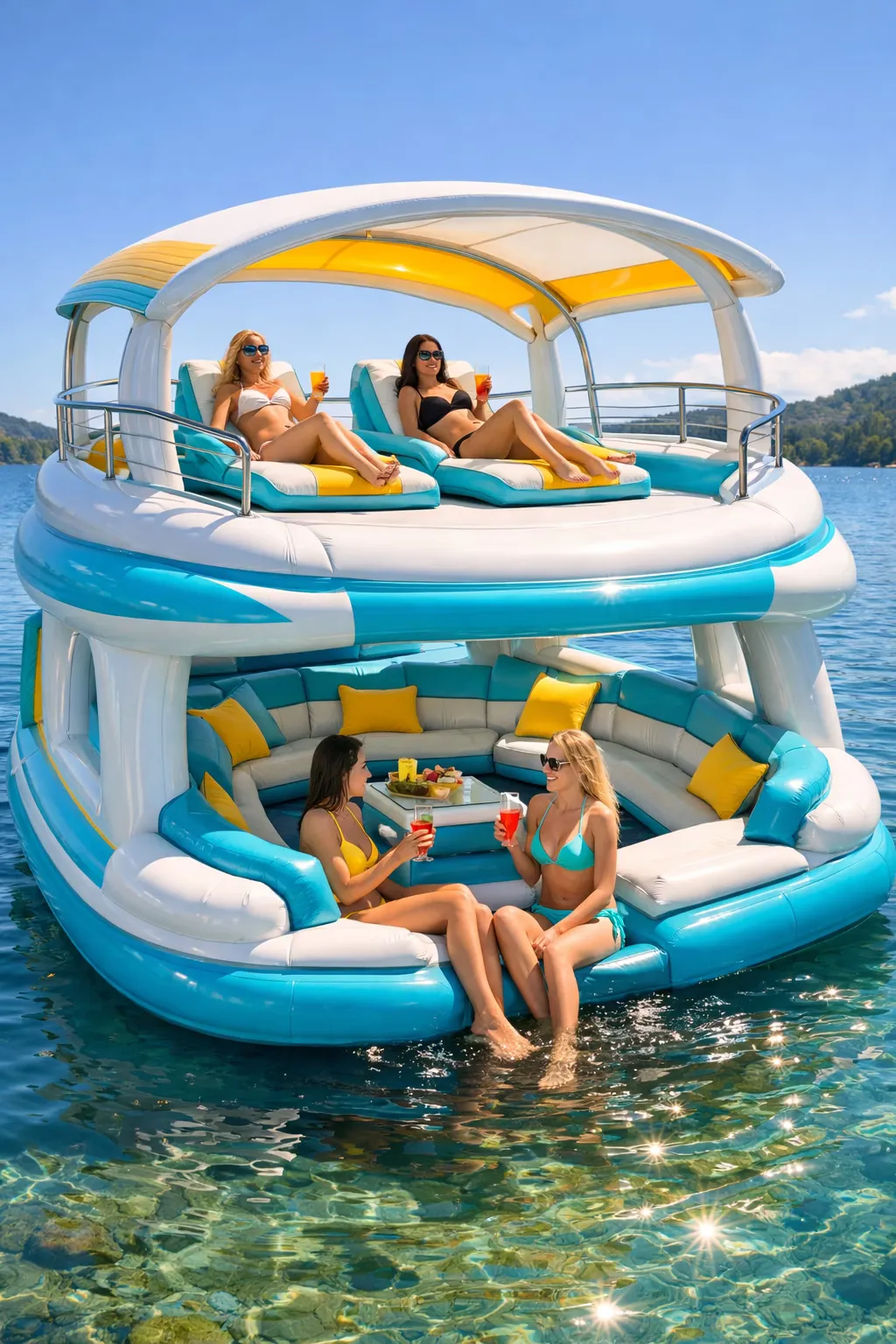 Inflatable Yacht Lake Float