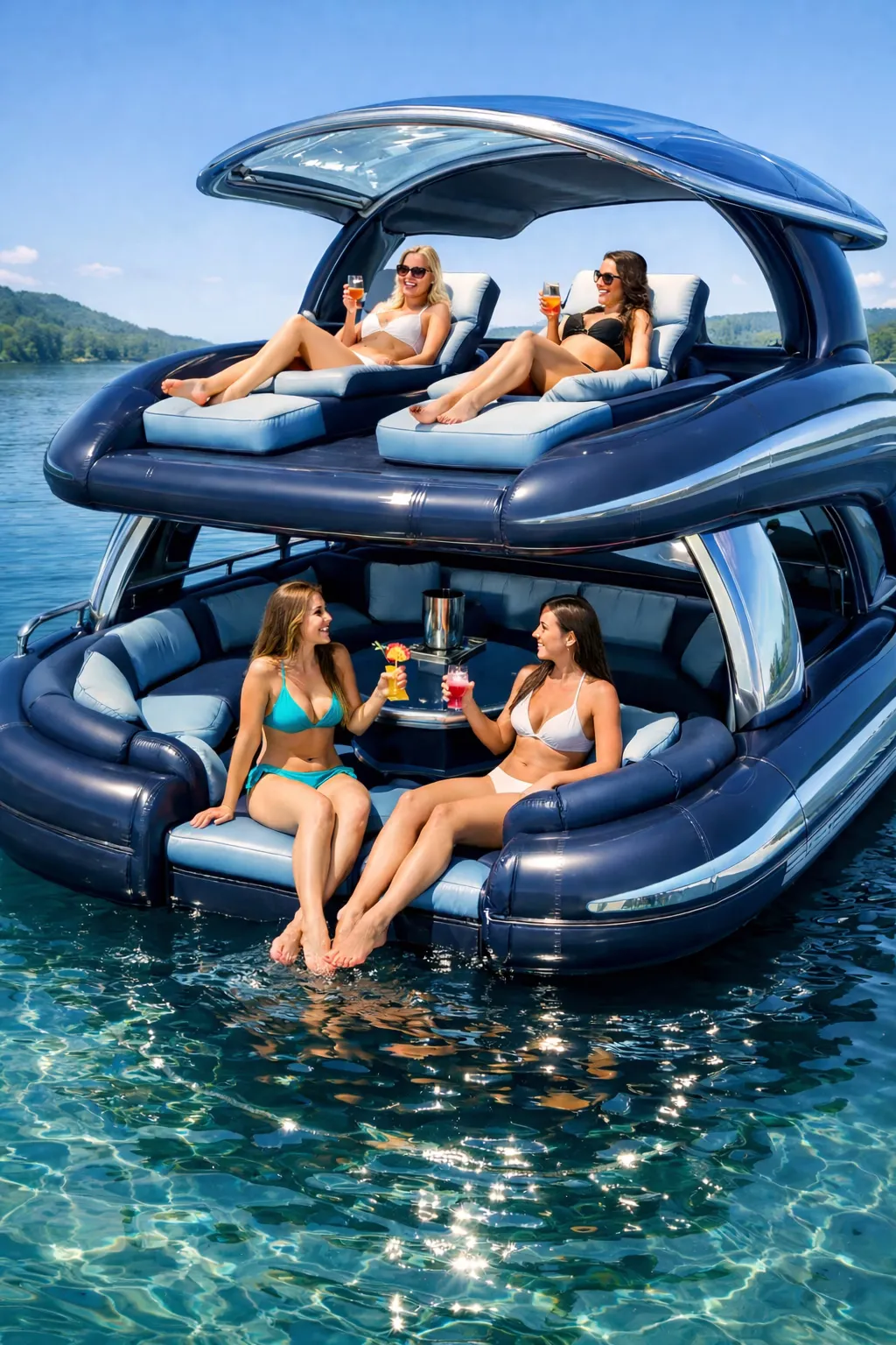 Inflatable Yacht Lake Float